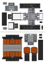 ocuklar iin hazr model Tren maketi ablonu, paper craft model